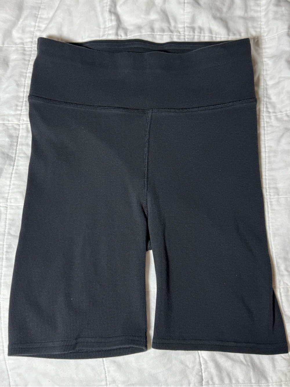 Pact Organic Cotton Ribbed Bike Shorts Black Size Small